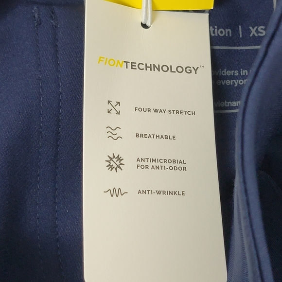 Figs Navy Yola With Yoga High Waisted Waistband Skinny Scrub Pants Sz XS NEW - Picture 15 of 16